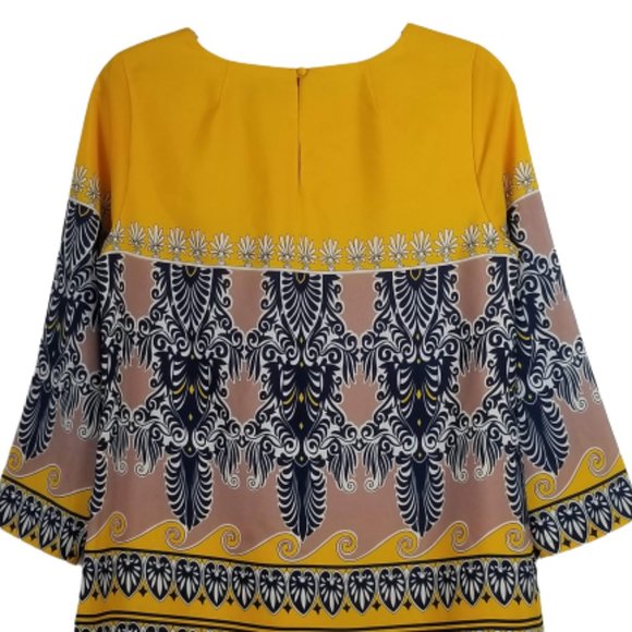 J. Crew Preppy Tribal Paisley Scroll Shift Dress - Picture 7 of 10